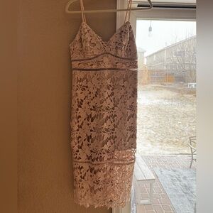 Ark & Co Blush Lace Midi Dress